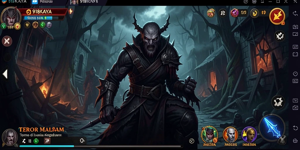 Screenshot menampilkan gameplay menyeramkan di dunia 918KAYA.
