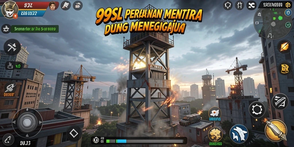 Tampilan permainan 99SL dengan mengasyikkan pada aksi Tower Defense.