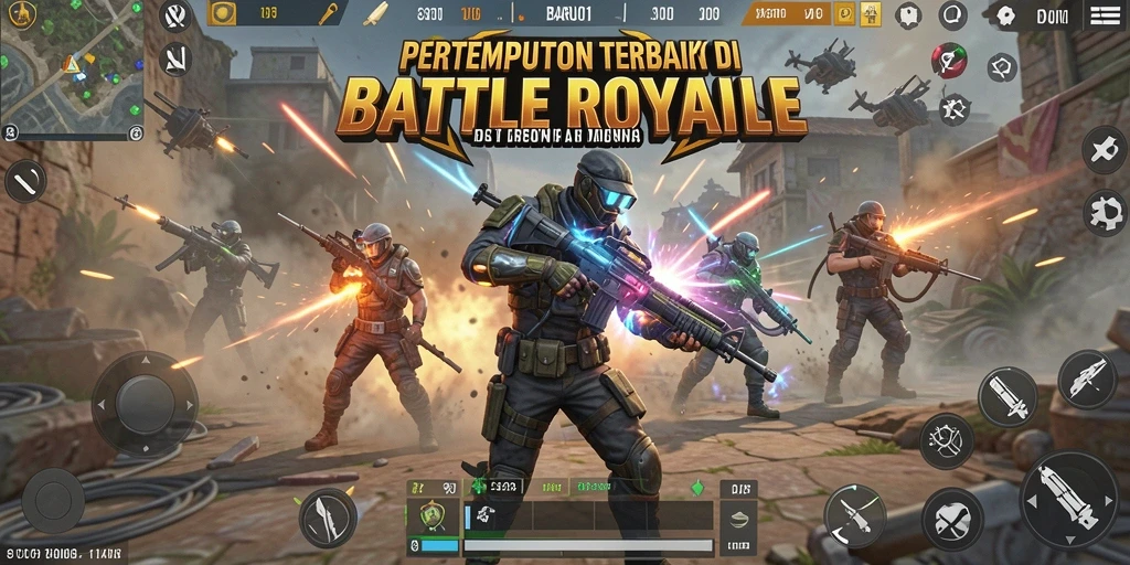 Gameplay mendebarkan BARU01 dalam pertempuran Battle Royale.