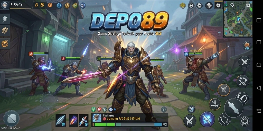 Tampilan gameplay menarik dengan aksi pertempuran SLG yang intens.