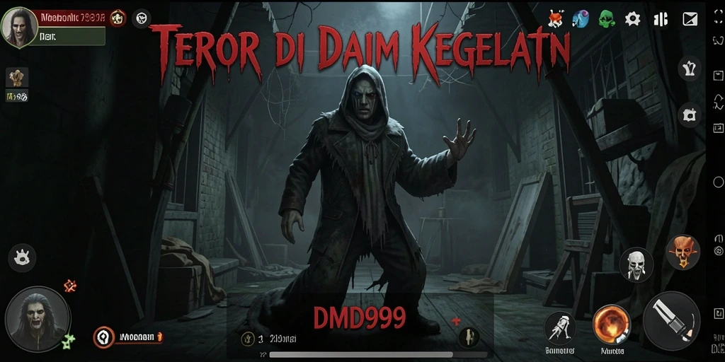 Screenshot menunjukkan momen menegangkan dalam gameplay DMD999.