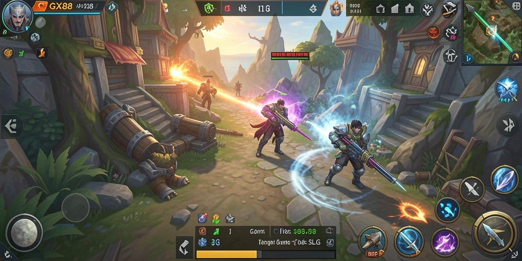 Tampilan gameplay GX88 yang menegangkan dan menarik.