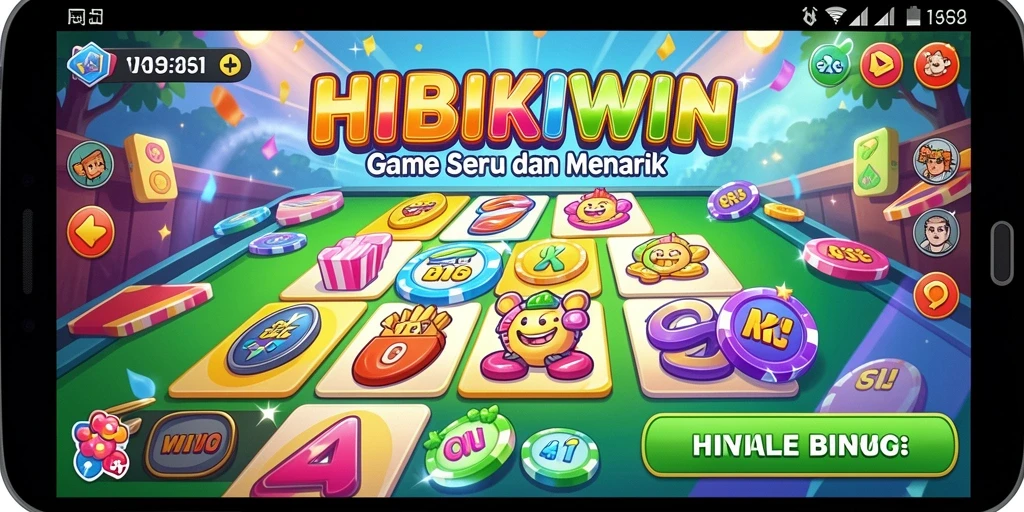 Gameplay seru HIBIKIWIN dengan bingo yang menggembirakan.