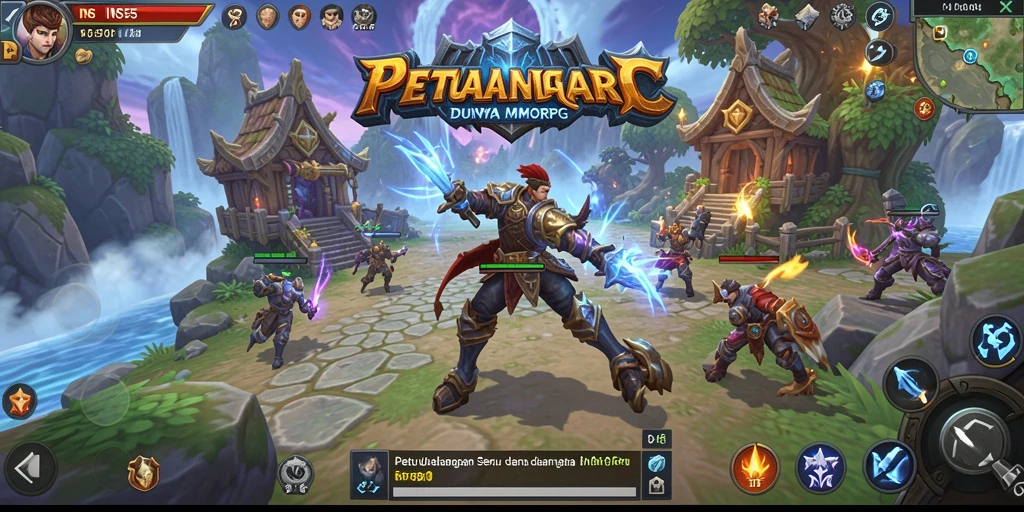 Tampilan gameplay <strong>INS55</strong> yang menakjubkan dengan petualangan MMORPG.
