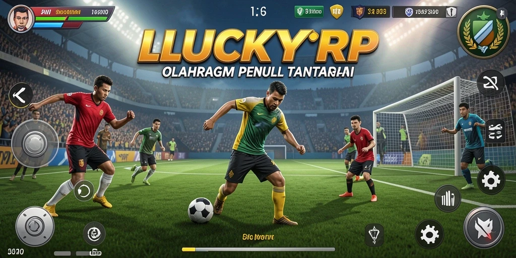 Tangkapan layar LUCKYRP menampilkan aksi seru dalam pertandingan olahraga.