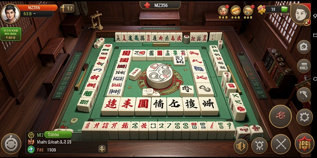 Tangkapan layar gameplay MZ356 menunjukkan tantangan Mahjong yang seru.
