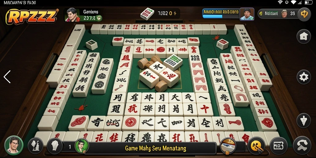 Gameplay seru RPZZZ dengan berbagai tantangan Mahjong.