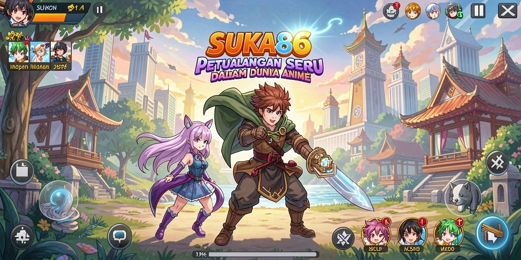 Tampilan gameplay SUKA86 yang penuh aksi dan warna.