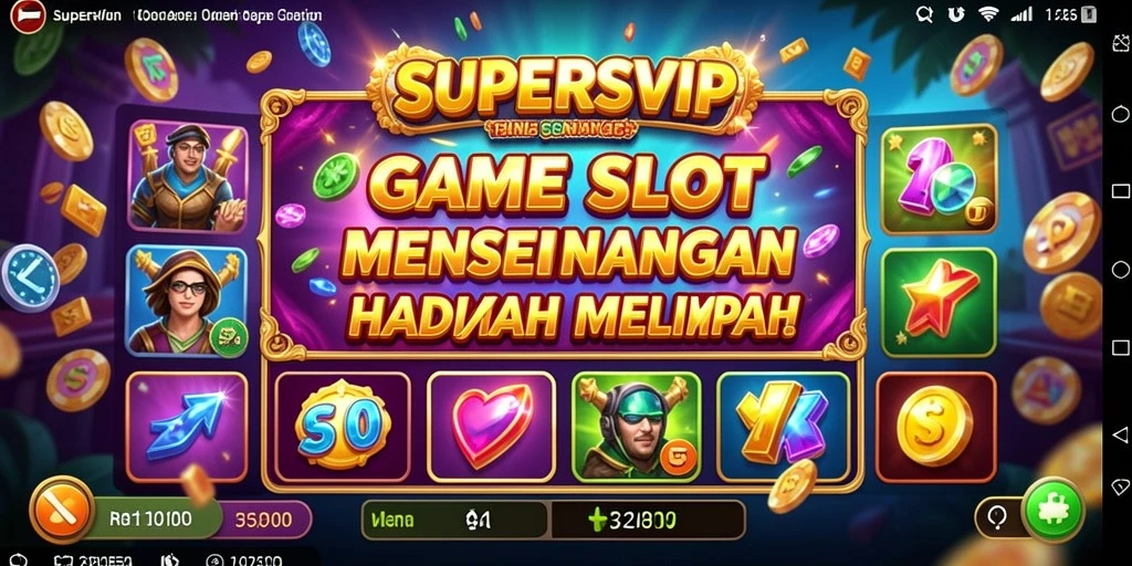 Screenshot gameplay SUPERSVIP menampilkan keseruan Slot yang menggiurkan.