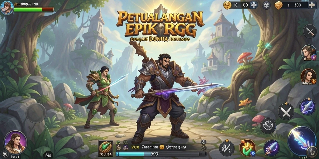 Tangkapan layar V07 menampilkan aksi pertempuran mendebarkan dalam dunia RPG.